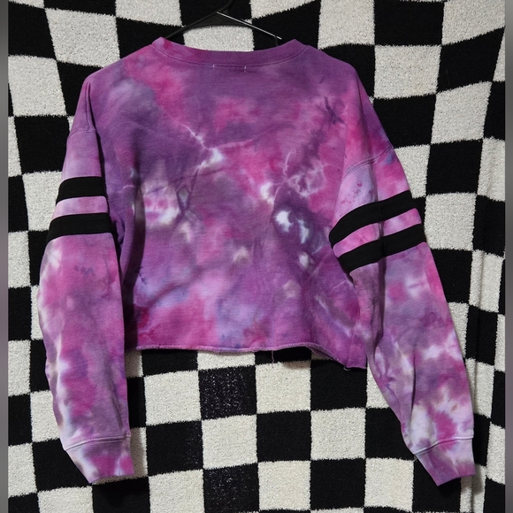 Handmade tie dye(dharma dyes used)crop Forever 21 sweatshirt size large - Picture 2 of 3